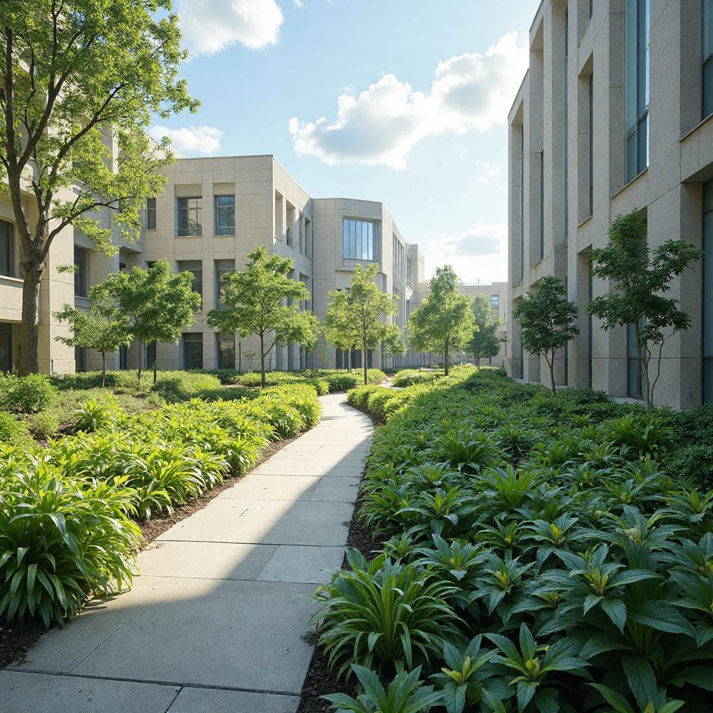 Campus universitar cu instalații verzi educative