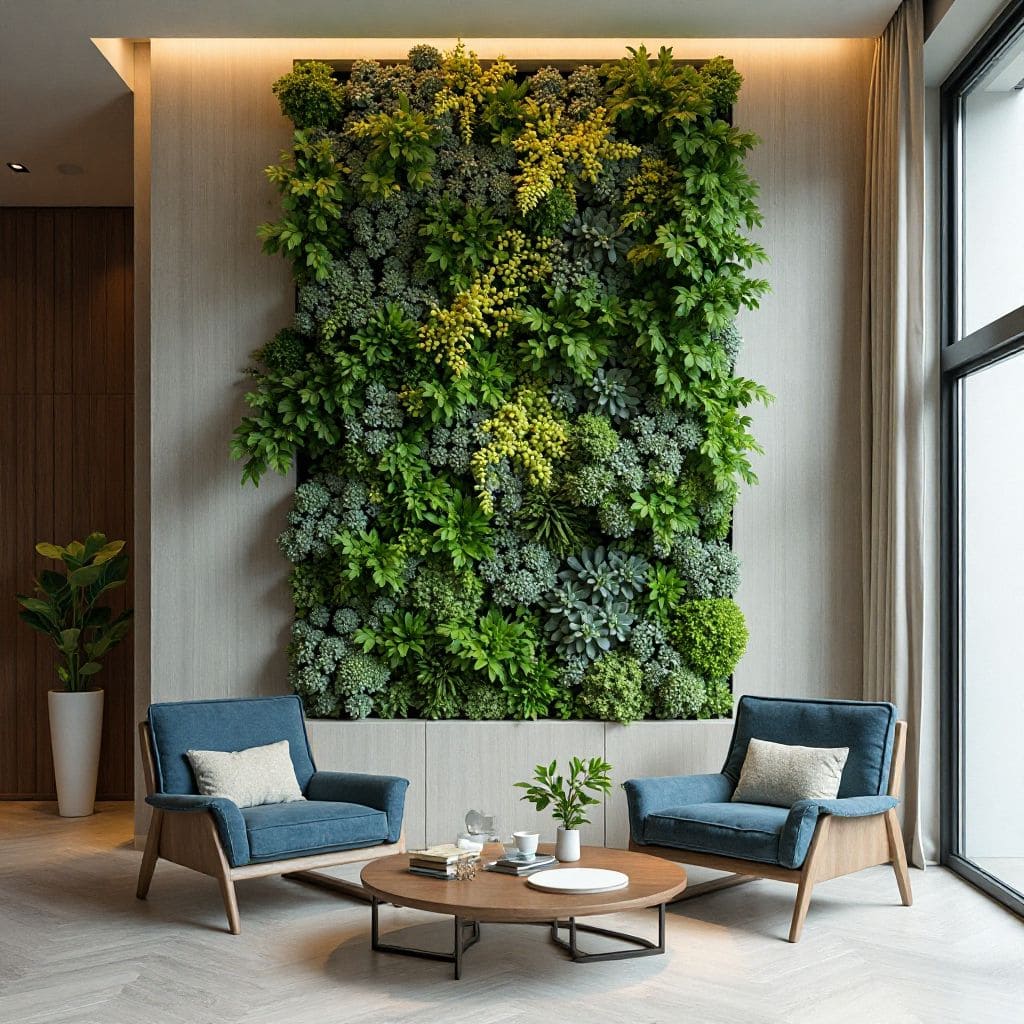 Grădină verticală într-un apartament modern